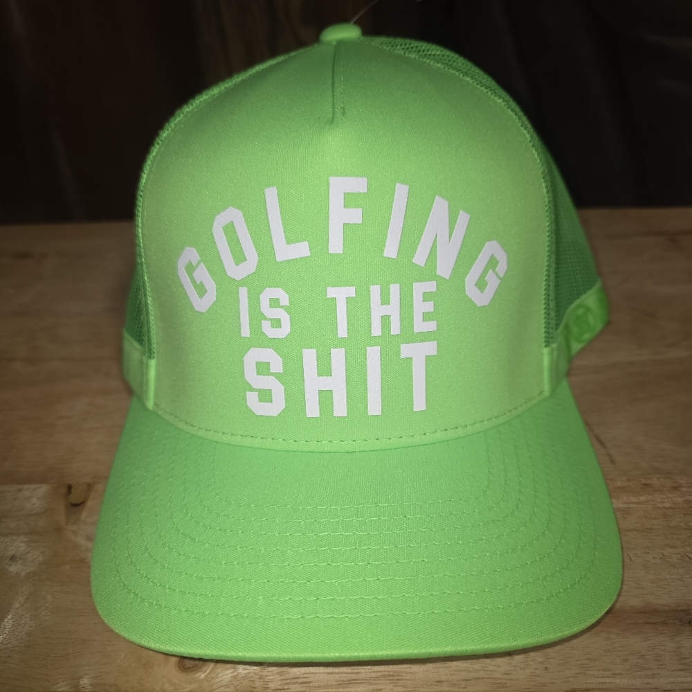 New with tags G/Fore Men's Neon Green Trucker Golf Hat Golf Is The Sh!t Snapback